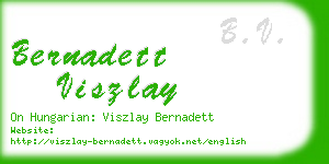bernadett viszlay business card